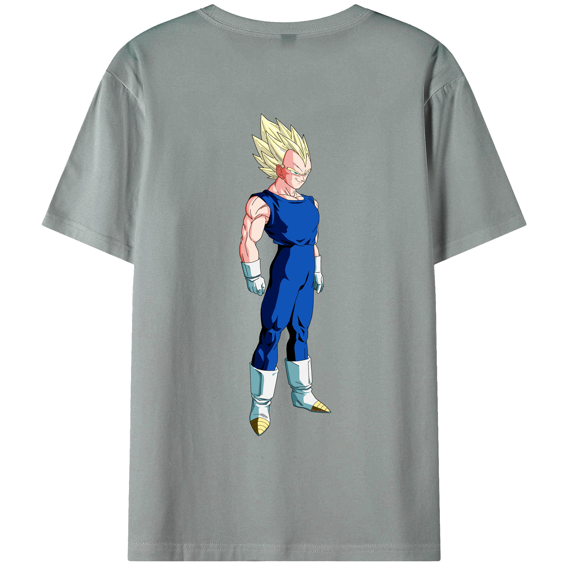 （画像用） ドラゴンボール ベジータ四世（Bejīta Yonsei）DRAGON BALL Vegeta IV 綿100％ メンズ半袖Tシャツ（バックプリント） 通気性